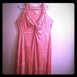 Orange patterned Maxi dress